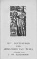 Het Nuctemeron van Apollonius van Tyana